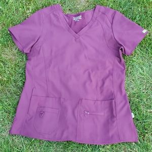 Med Couture Scrubs Activate V Neck Racerback Top